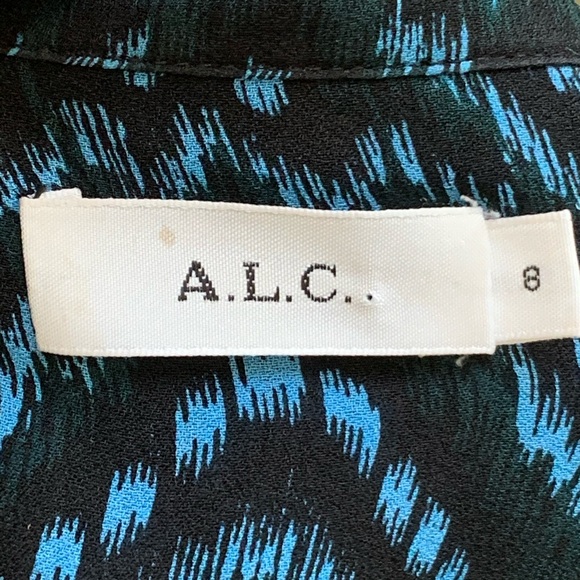 A.L.C Women’s Silk Button Down Shirt Long Sleeve 8 - Picture 11 of 11